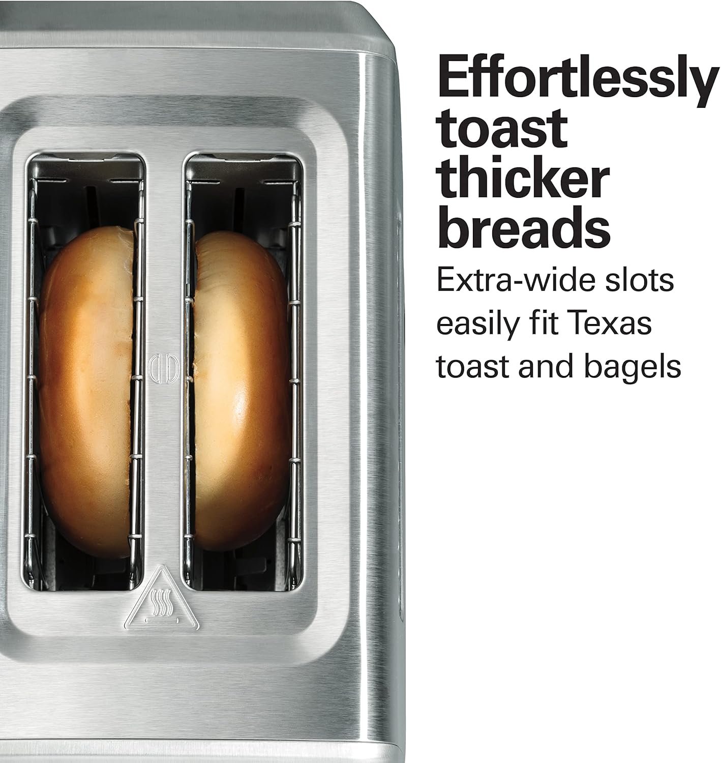 Hamilton Beach 2 Slice Toaster with Extra-Wide Slots, Bagel Setting, Toast Boost, Slide-Out Crumb Tray, Auto-Shutoff & Cancel Button, Defrost Function, Stainless Steel (22794) - Image 3
