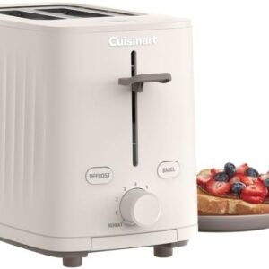 Cuisinart Soho™ Collection 2-Slice Toaster, 7 Toaster Setting, Defrost, Reheat, and Bagel Setting, Convenient Rear Cord Storage, Truffle, CPT-7TR