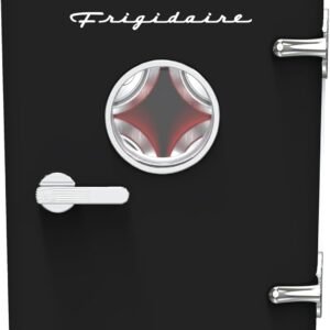 Frigidaire Retro Mini Personal Fridge Cooler, Holds up to 9 Cans, Portable & Compact, AC Plug & 12V Car Charger – Black