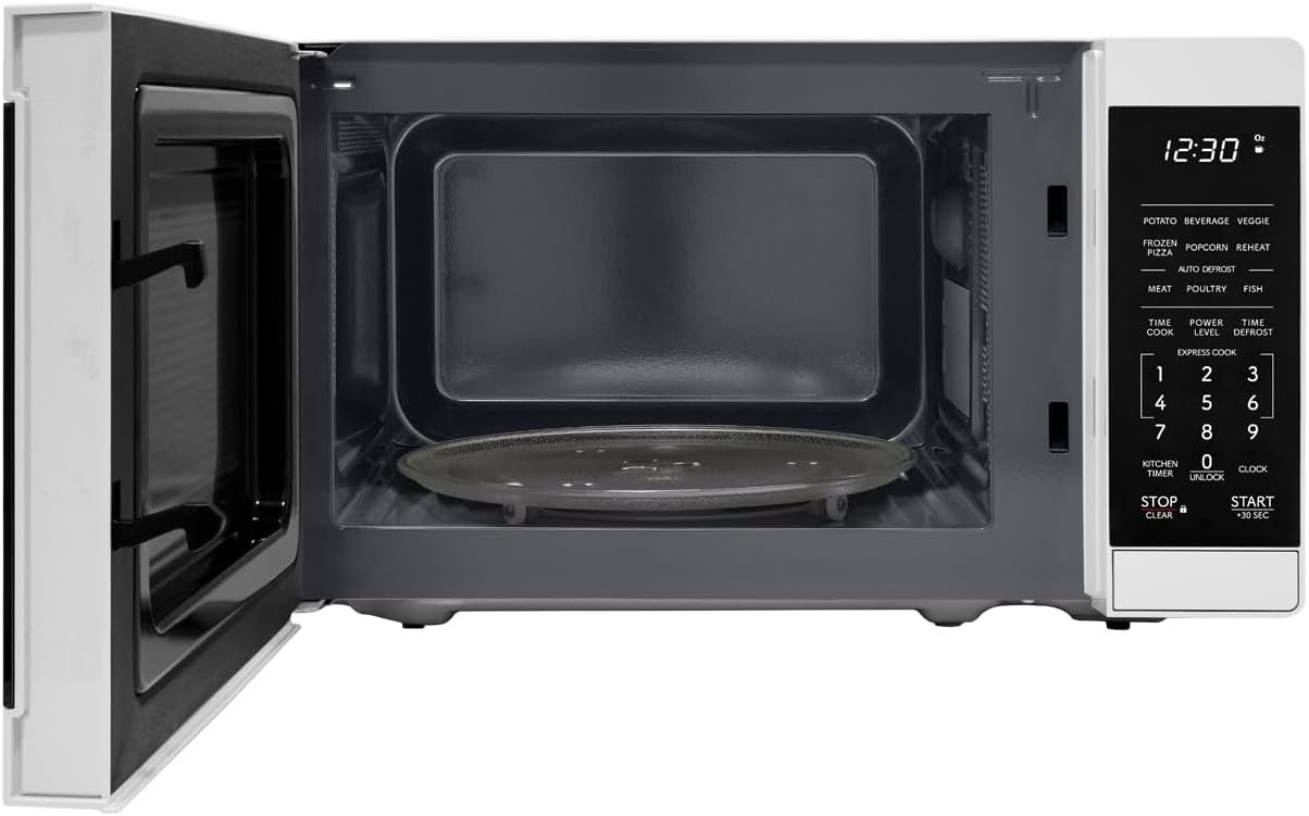 SHARP Compact Countertop Microwave Oven with Removable 10" Carousel Turntable, 700 Watt, 0.7 Cubic Feet, White - Image 4