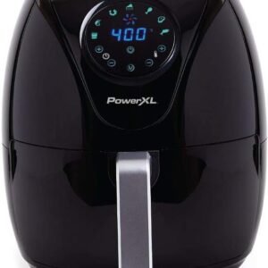 PowerXL Air Fryer 7 QT Maxx Classic, Extra Hot Air Fry, Cook, Crisp, Broil, Roast, Bake, High Gloss Finish, Nonstick, Black