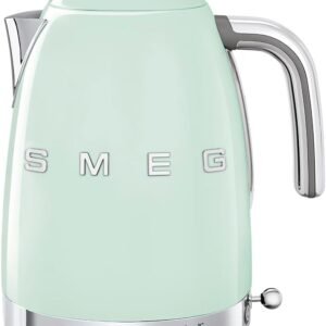 SMEG 7-Cup Variable Temperature Electric Kettle – Retro Style Aesthetic with Advanced Technology – Stainless Steel, 1400W, 120V, 360° Swivel Base, Keep Warm Function (Pastel Green)
