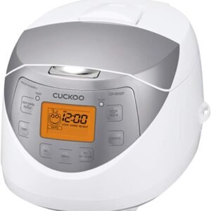 CUCKOO Rice Cooker 6 Cup Uncooked / 12 Cup Cooked, Korean Fuzzy Logic Rice Cooker Small with Delay Timer & Keep Warm Setting, Versatile Food Steamer for Cooking, Non-Stick Inner Pot, Silver (CR-0632F)