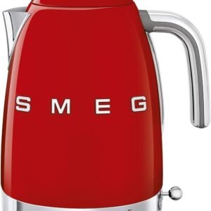 SMEG 7-Cup Variable Temperature Electric Kettle – Retro Style Aesthetic with Advanced Technology – Stainless Steel, 1400W, 120V, 360° Swivel Base, Keep Warm Function (Red)