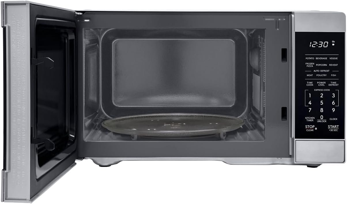 SHARP Compact Countertop Microwave Oven with Removable 10" Carousel Turntable, 700 Watt, 0.7 Cubic Feet, Stainless Steel - Image 4