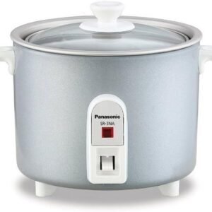 Panasonic Rice Cooker, Steamer & Multi-Cooker, 3-Cups (Cooked), 1.5-Cups (Uncooked), SR-3NAL – Silver