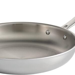 Tramontina Seattle Tri-Ply Clad Stainless Steel 10-Inch Frying Pan, Induction-Ready Skillet, Dishwasher-Safe, NSF-Certified, Made in Brazil