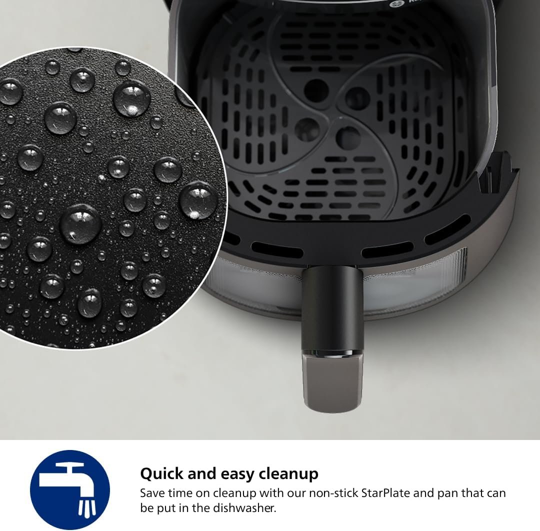 Philips 2000 Series Airfryer - 4.4 qt (4.2 l) Pan, 13 Cooking Functions, RapidAir Technology, Healthy Cooking with 90% Less Fat, Efficient & Fast (NA220/00), 9.8 pounds weight - Image 8