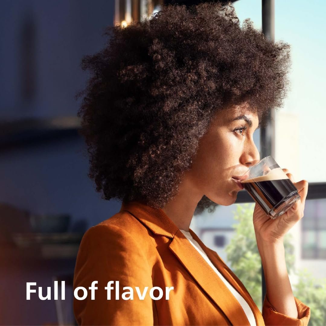 PHILIPS 4400 Series Fully Automatic Espresso Machine – 12 Hot & Iced Coffees, Quick-to-Clean LatteGo Milk System, SilentBrew, QuickStart, Ceramic Grinder, Black Chrome (EP4444/90) - Image 5