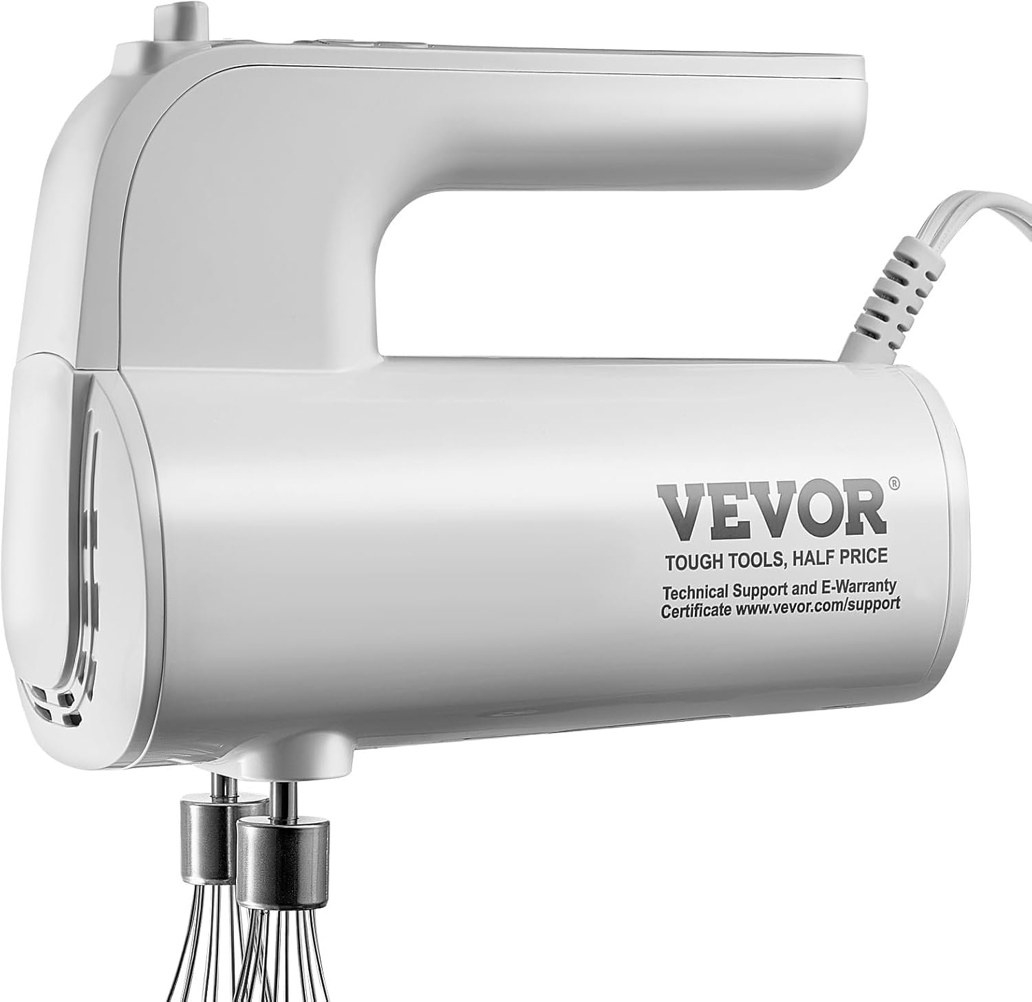VEVOR Digital Electric Hand Mixer, 5-Speed, 200W Portable Electric Handheld Mixer, with Turbo Boost Beaters Dough Hooks Whisks Storage Bag, Baking Supplies for Whipping Mixing Egg Cookie Cake Cream - Image 9