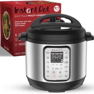 Instant Pot Duo Plus 9-in-1 Multicooker, Pressure Cooker, Slow Cook, Rice Maker, Steamer, Sauté, Yogurt, Warmer & Sterilizer, Includes App With Over 800 Recipes, Stainless Steel, 6 Quarts