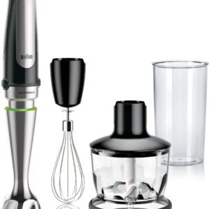 Braun MultiQuick 7 3-in-1 Immersion Blender with Food Processor – Powerful Handheld Electric Stick Blender – Emulsifier for Chopping, Beating & Whisking – Ideal for Soup, Puree, Smoothies & More