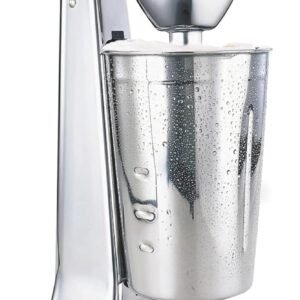Hamilton Beach DrinkMaster Electric Drink Mixer, Retro Milkshake Maker & Milk Frother, 2 Speeds, Extra-Large 28 oz. Stainless Steel Cup, Classic Chrome