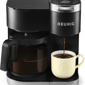 Keurig K-Duo Single Serve K-Cup Pod & Carafe Coffee Maker, with Multiple Brew Sizes, 60oz Removable Reservoir, Programmable Auto Brew Carafe, (Gen 1), Black