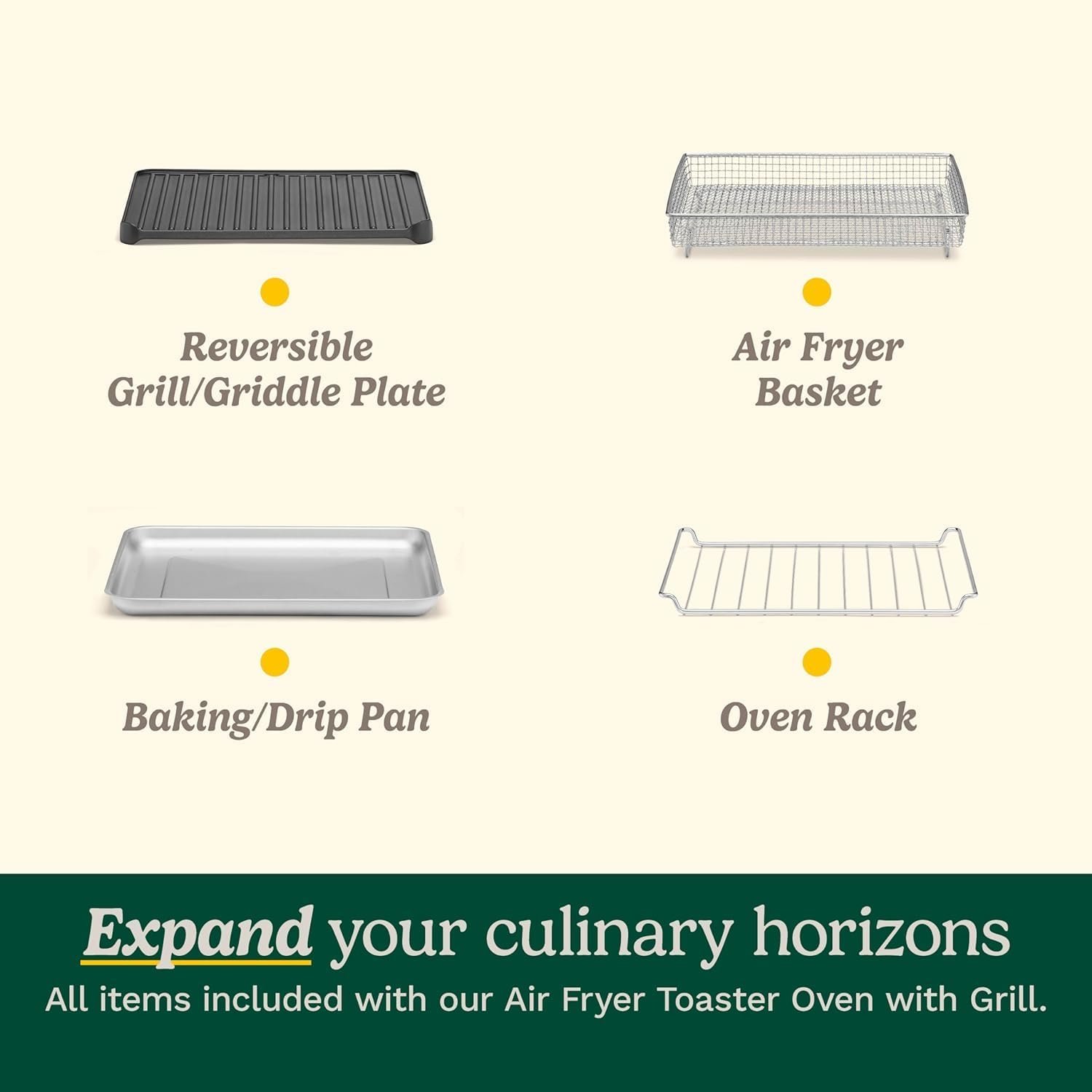 Cuisinart Air Fryer + Convection Toaster Oven, 8-1 Oven with Bake, Grill, Broil & Warm Options, Stainless Steel, TOA-70 - Image 5