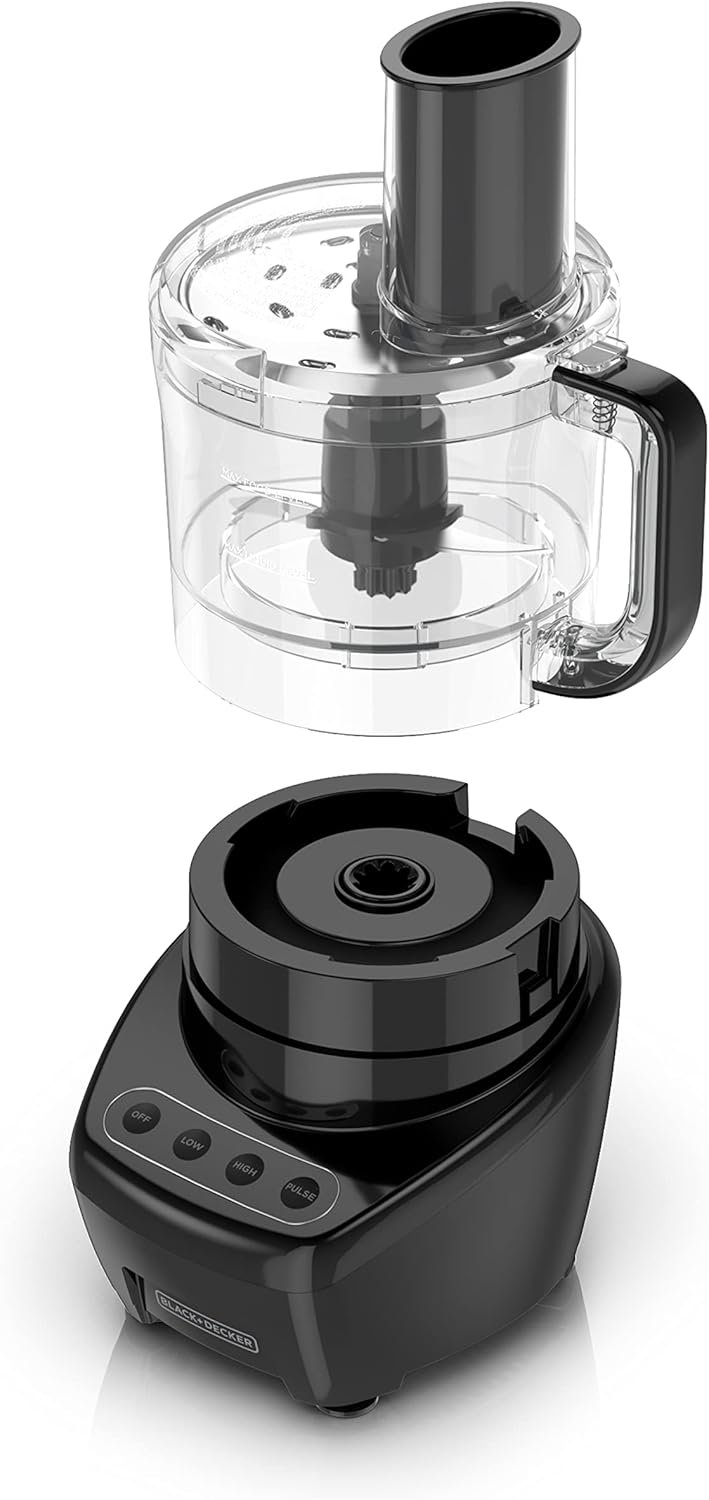 BLACK+DECKER Food Processor and Vegetable Chopper, Stainless Steel Blade, 8-Cup Capacity, 450W Power with Attachments to Shred, Slice, Mince, Grind, and Puree - Image 7