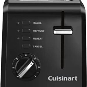 Cuisinart CPT-122BK 2-Slice Compact Plastic Toaster, Black