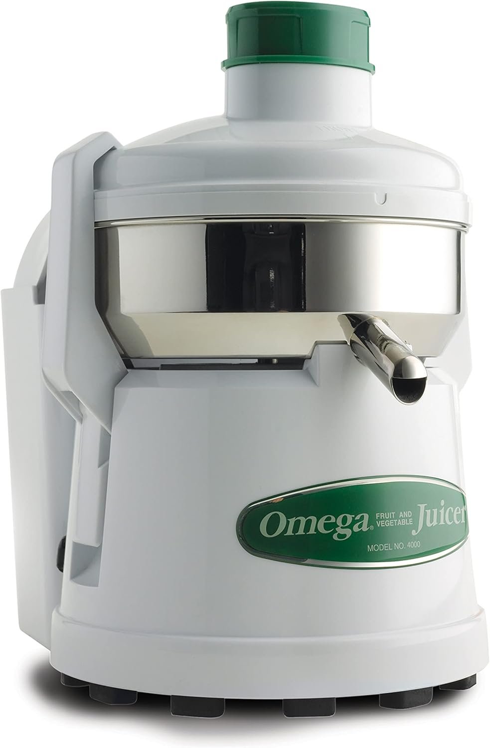 Omega Centrifugal Juicer High Speed Pulp Ejection Juice Extractor 1/3 HP Juices Vegetables Citrus and Fruits at 3500 RPM Surgical Stainless Steel Parts and Blade, 250-Watts, White - Image 2