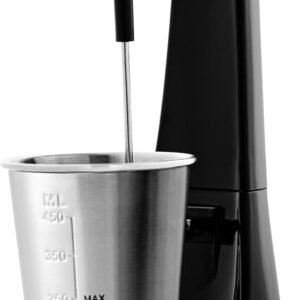 OVENTE Classic Milkshake Maker Machine with 2 Speed Setting, Safety Lock & 15.2 Ounce Stainless Steel Mixing Cup & Rod, Electric Drink Mixer Ideal for Malted Milk, Protein Shakes & More, Black MS2070B