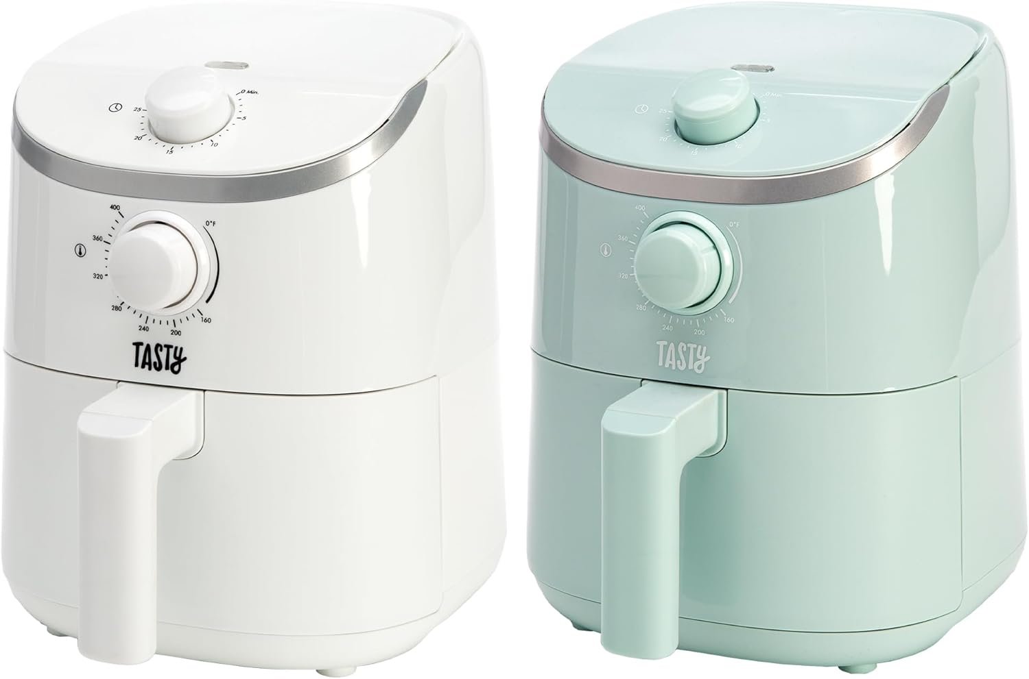 Personal Air Fryer, Healthier Meals in Minutes, Adjustable Temp Control up to 400°F, Easy-to-Use Design, Nonstick Basket and Tray Made without PFAS, PFOA, PFOS & PTFE, 900 Watts, 2-Quart, White - Image 7