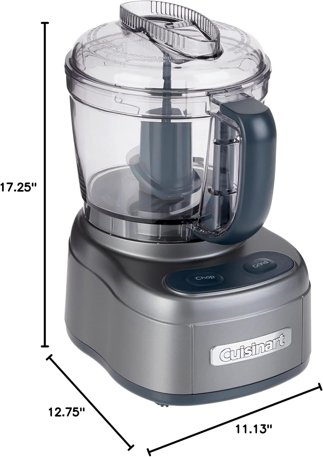 Cuisinart ECH-4GM Elemental Chopper Grinder, Gun Metal - Image 3