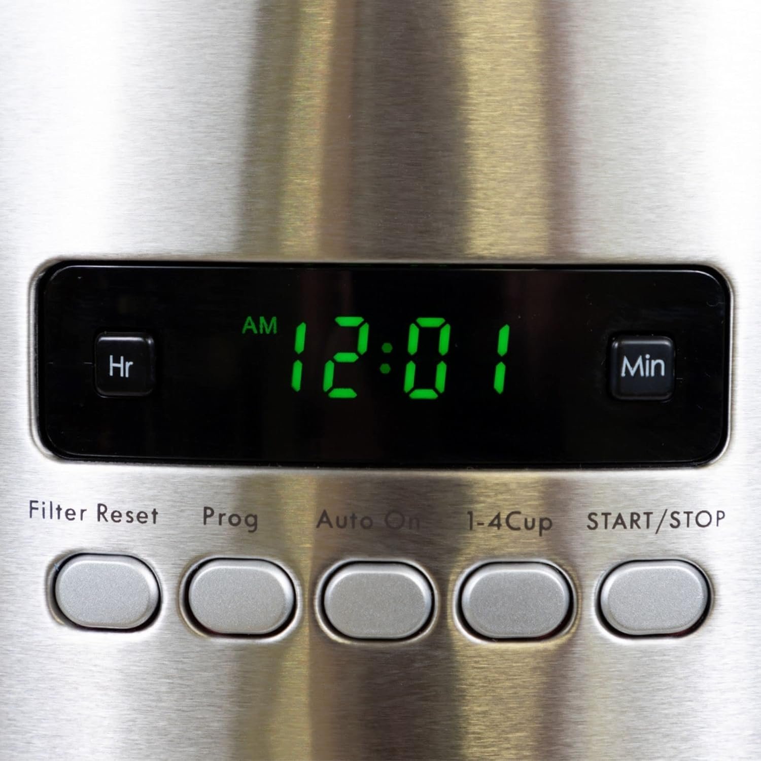 Kenmore Coffee Maker 12 cup Drip Coffee Machine Reusable Filter Programmable Timer Digital Display Aroma Control Glass Carafe Charcoal Water Filter Regular Bold Stainless Steel and Red - Image 6