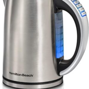 Hamilton Beach 1.7 Liter Temperature Control Electric Kettle, Water Boiler & Heater, Fast Boiling 1500 Watts, BPA Free, Cordless, Auto-Shutoff and Boil-Dry Protection, Stainless Steel (41020R)