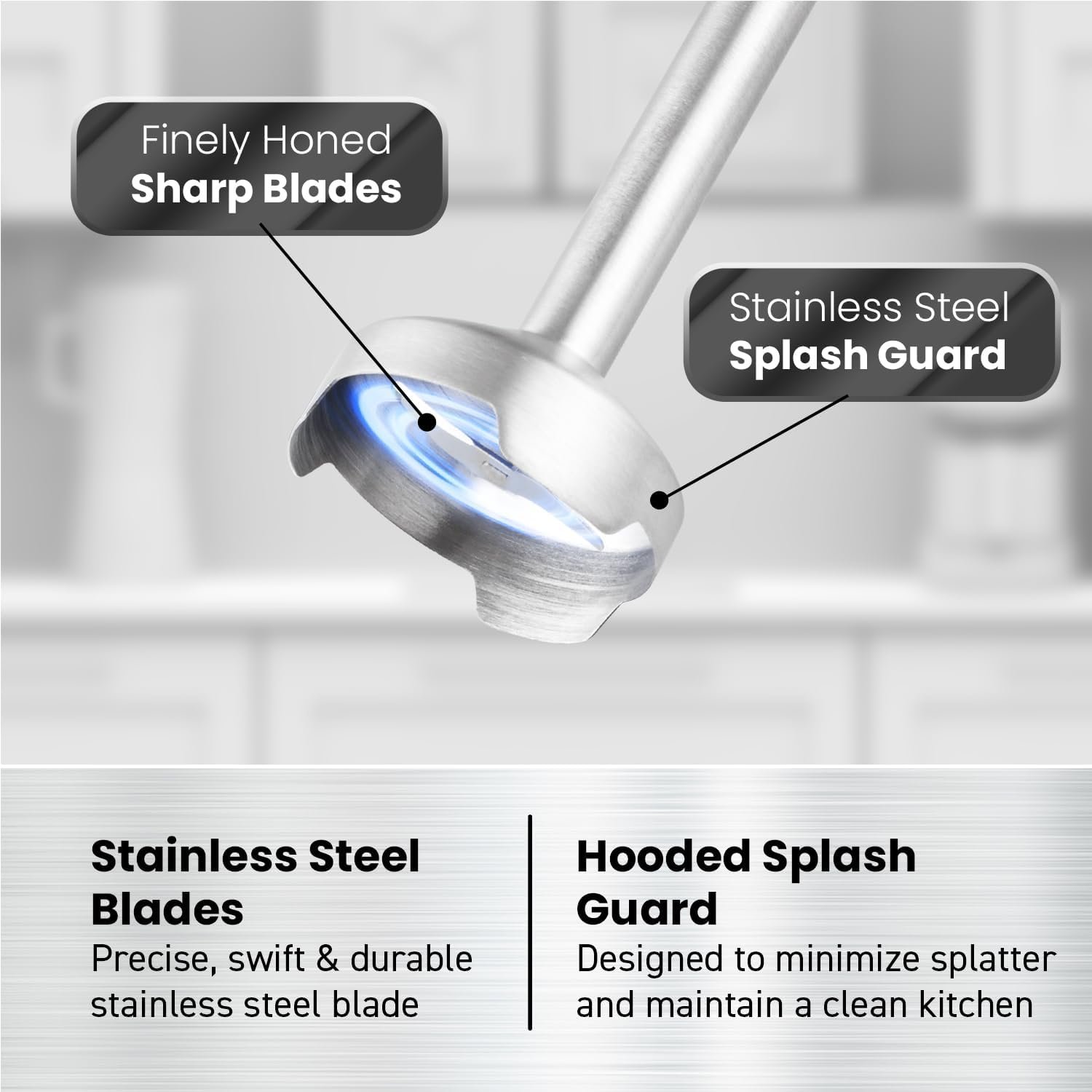 Elite Gourmet EHB1300 Cordless, Rechargeable Hand Blender, Variable Speed Blending with One-Touch Power Button, Stainless Steel Blades, Portable, Easy Control Stick Mixer, Baby Food, Charcoal Grey - Image 4