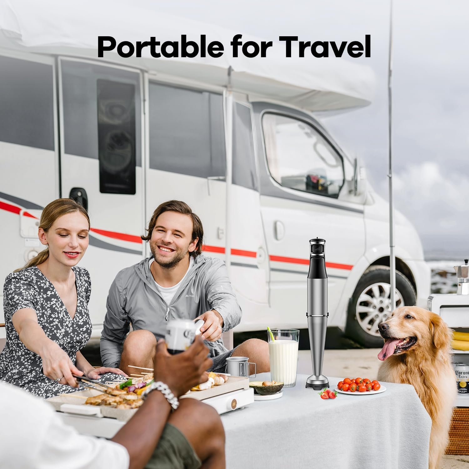 Immersion Hand Blender 5 in 1: 800W Electric Blender Handheld Stick Mixer with Trigger Control Grip, Emulsion Blenders for Kitchen Soup, Mayo, Smoothie and Baby Food, with Chopper, Whisk and Frother - Image 8