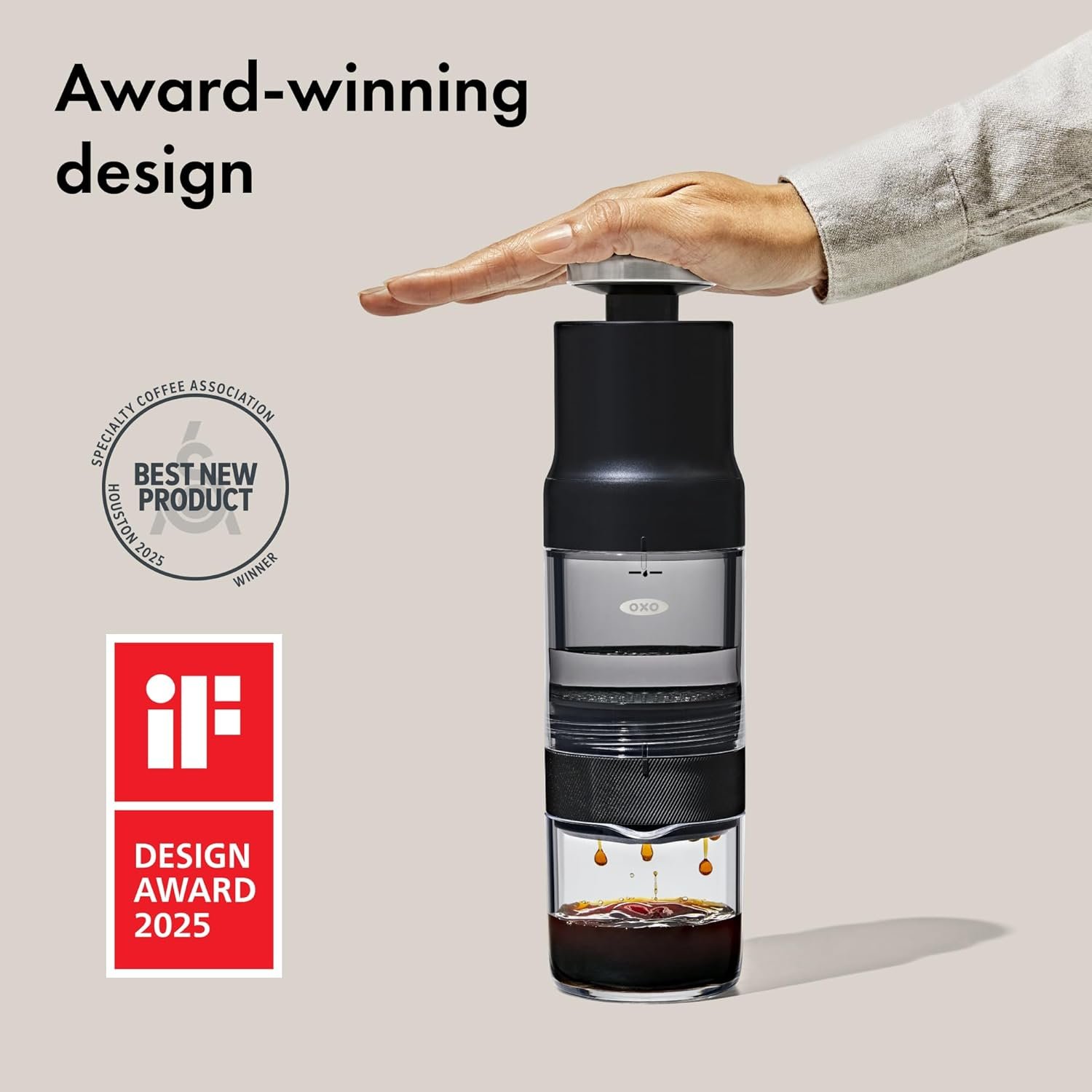 OXO Brew Rapid Brewer - Portable Coffee Maker, Fast Manual Hot & Cold Brew, Small Handheld Brewer, Compact Travel Coffee Maker - Image 11