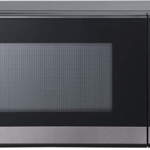 Panasonic NN-SB438S Compact Microwave Oven, 0.9 cft, Black Stainless Steel
