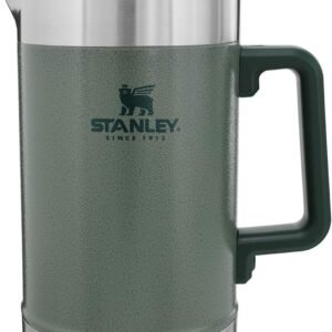 Stanley Classic Stay-Hot French Press Coffee Maker 48 oz | 5 Minute Brew, 4 Hours Hot | Mesh Filter for Coffee Grounds | Insulated Stainless Steel French Press | BPA-Free | Hammertone Green