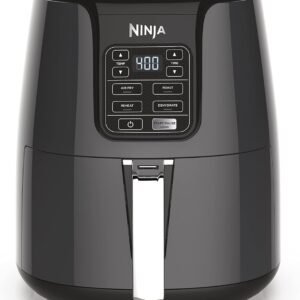 Ninja Air Fryer, Roast, Bake, Air Fry, Roast, Broil, Reheats, & Dehydrates, 4-in-1, Fries, Frozen Food, Veggies, and Juicy Meat, Less Oil, Easy Meals, Healthy Meals, Compact, 4 QT, Grey, AF101