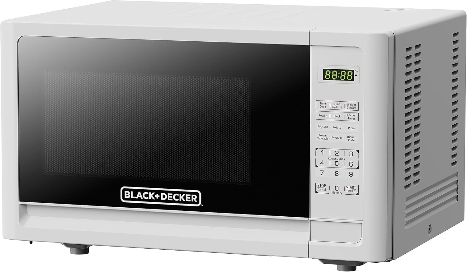 Black+Decker Countertop Microwave Oven, 1.1-Cu. Ft. 1000-Watts, LED Lighting, Child Lock, White - Image 4