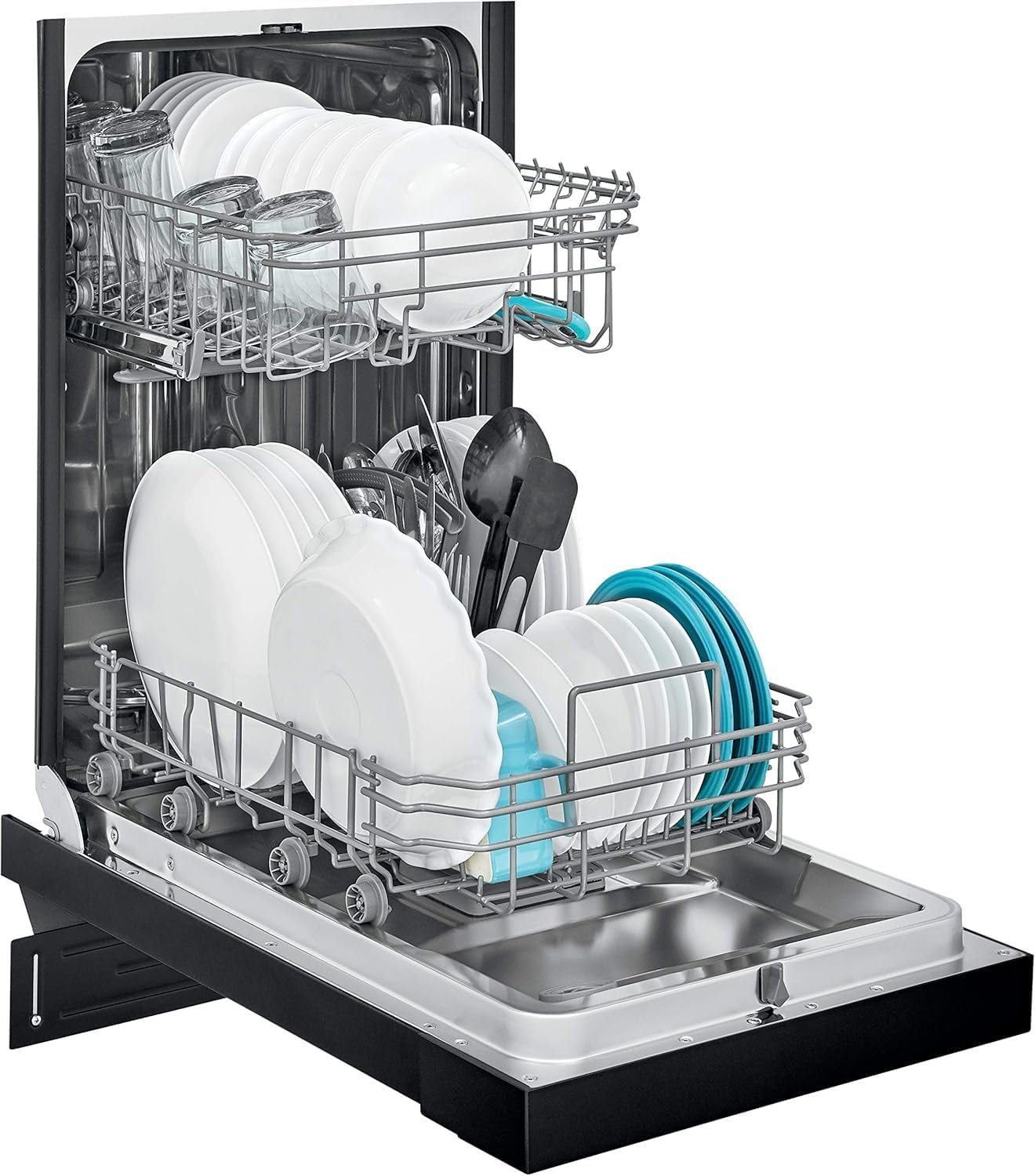 Honeywell 18 Inch Dishwasher with 8 Place settings, 6 Washing Programs, Stainless Steel Tub, UL/Energy Star- Black - Image 2