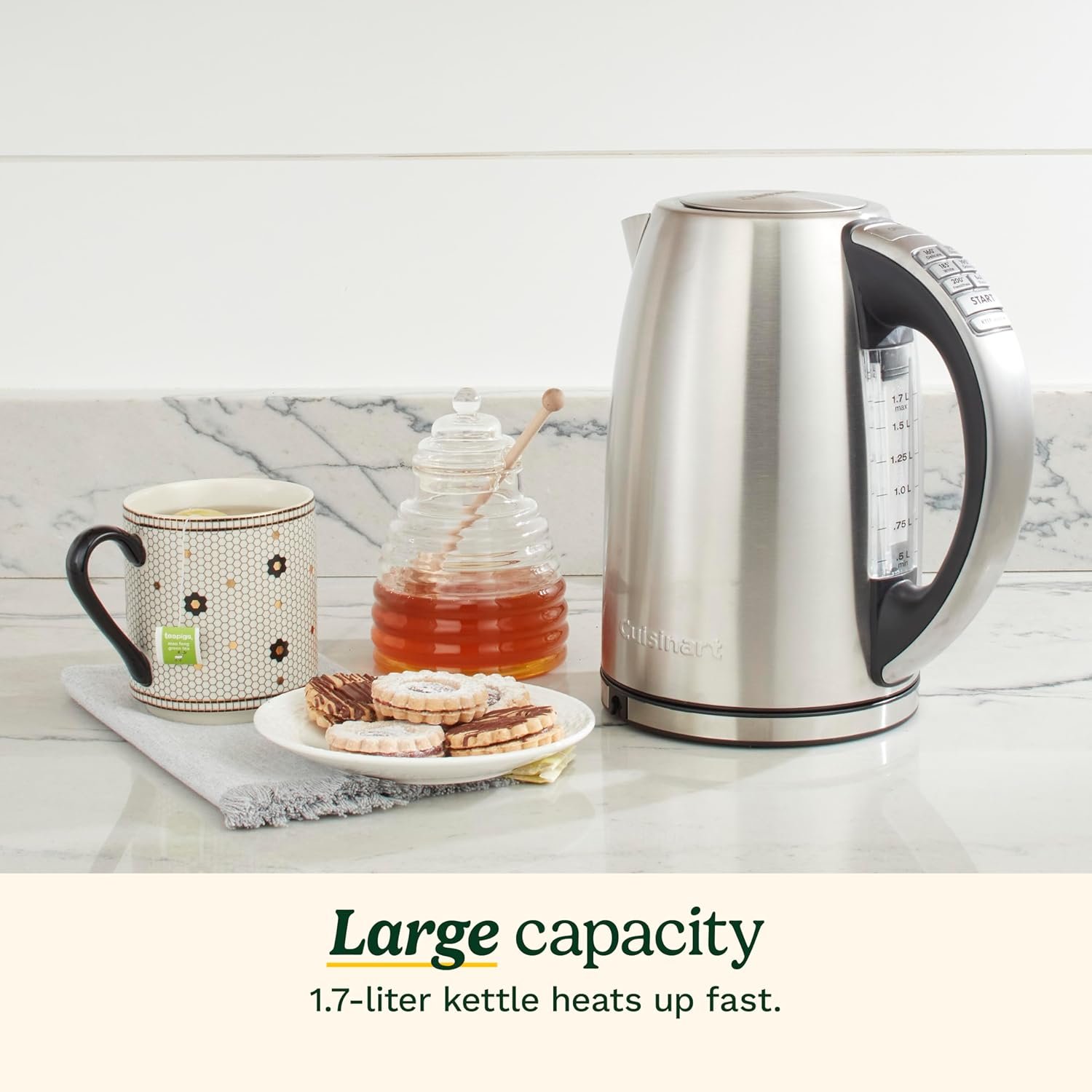 Cuisinart 1.7-Liter Stainless Steel Cordless Electric Kettle with 6 Preset Temperatures - Image 2