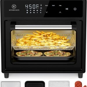 Air Fryer Toaster Oven Combo, 12.6 QT Stainless Steel Airfryer 10 in 1, Convection Oven Countertop 450°F, Non-Toxic for Bake, Roast, Reheat, Broiler, Dehydrate with Digital Touch Screen