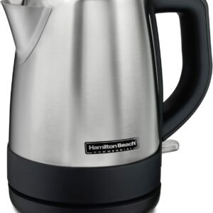 Hamilton Beach Commercial HKE110 Electric Kettle, 1 Liter Capacity, Cord-Free Serving, Water-Level Window, Auto Shutoff with Boil-Dry Protection, Hospitality Rated