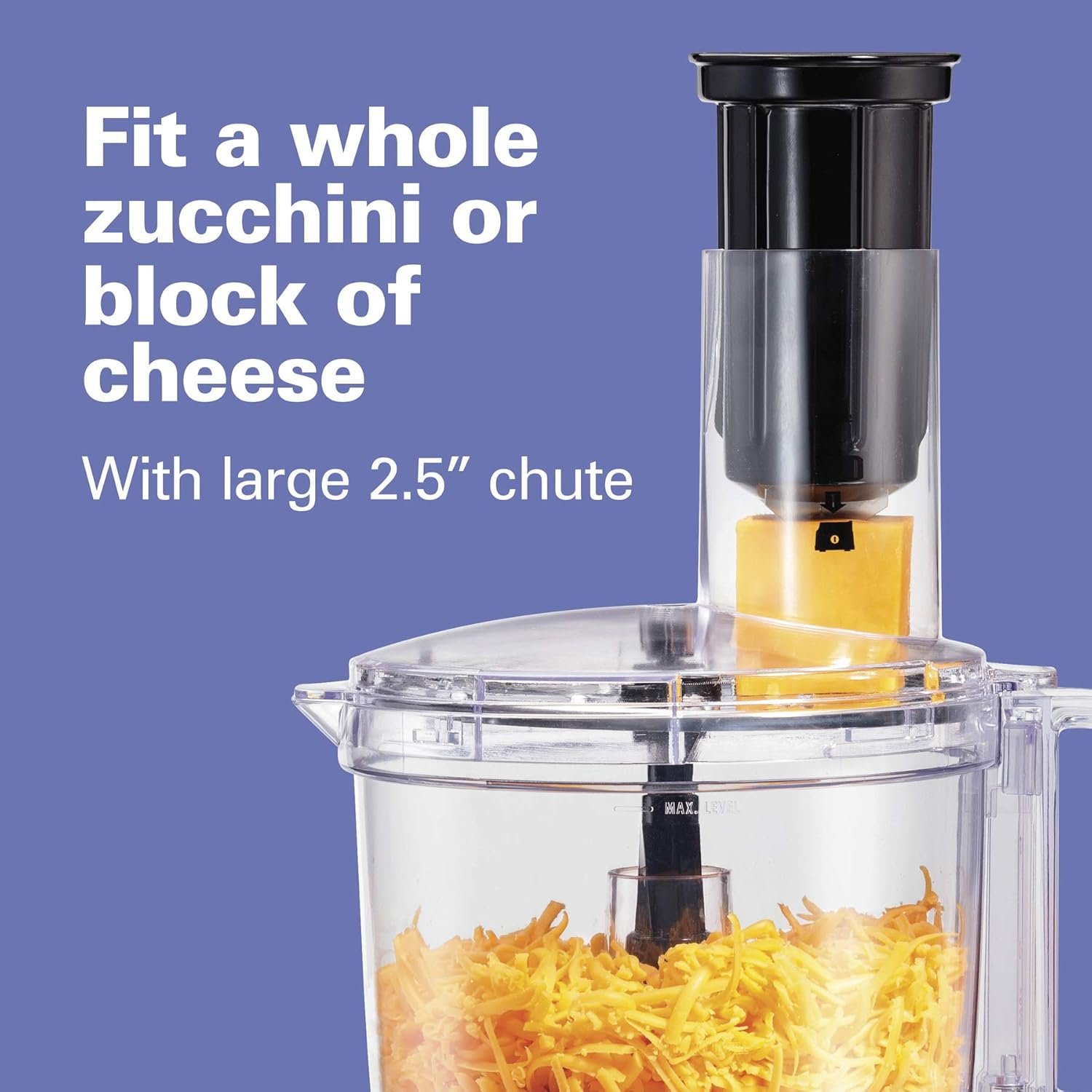 Hamilton Beach Food Processor & Vegetable Chopper for Slicing, Shredding, Mincing, and Puree, 10 Cups + Veggie Spiralizer makes Zoodles and Ribbons, Grey and Stainless Steel (70735) - Image 4