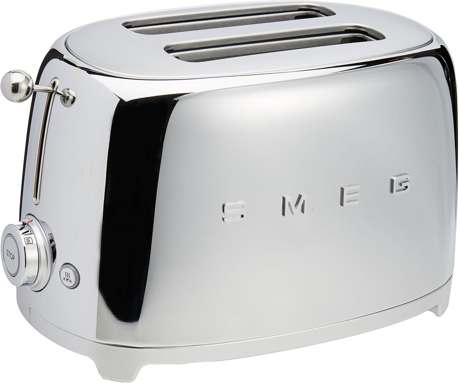SMEG 2 Slice Toaster with 6 Presets and Defrost Function and Removable Crumb Tray TSF01SSMUS, Stainless Steel - Image 3