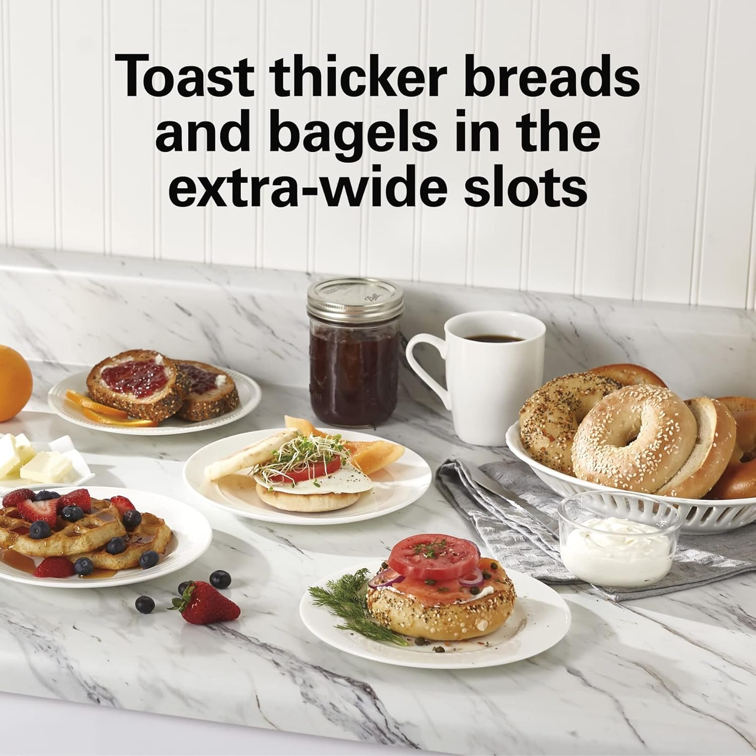 Hamilton Beach 2 Slice Toaster with Extra Wide Slots, Shade Selector, Auto-Shutoff, Cancel Button and Toast Boost, Red - Image 2