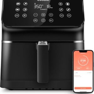 COSORI Air Fryer Pro Smart 5.8QT that Roast, Bake, 3-Way Control, 12-IN-1 Customizable Functions, Online Recipes, Detachable Basket, Works with Alexa & Google Assistant