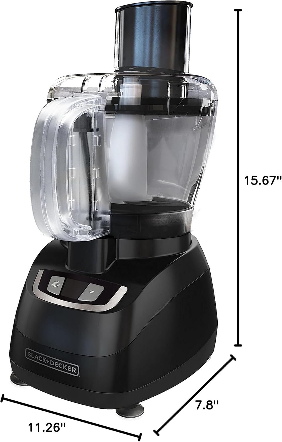 BLACK+DECKER FP1600B 8-Cup Food Processor with Stainless Steel Blade, Black - Image 10