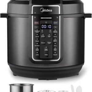 Midea 12-in-1 Electric Pressure Cooker, 8 Quarts, 12 Presets, Multi-Functional Programmable Slow Cooker, Rice Cooker, Steamer, Sauté Pan, Yogurt Maker, and More, Stainless Steel