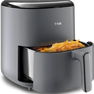 T-fal Easy Fry Max 5.3 qt Digital Air Fryer: 10 Versatile Cooking Programs, Intuitive Touchscreen, Dishwasher-Safe Basket, Fast and Healthy Cooking for Crispy Delicious Results, Grey