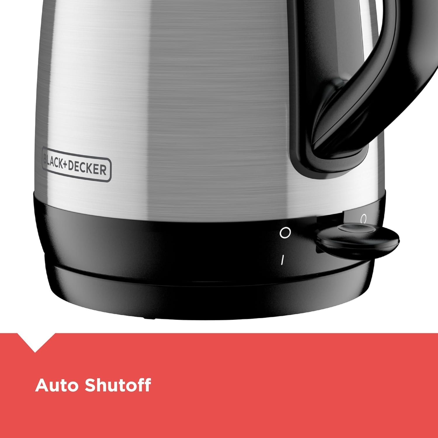BLACK+DECKER 1.7L Cordless Electric Kettle, KE1700SD, Rapid Boil, Auto Shutoff, Stainless Steel - Image 5
