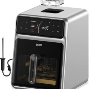 Dreo ChefMaker Combi Fryer, Cook like a pro with just the press of a button, Smart Air Fryer Cooker with Cook probe, Water Atomizer, 3 professional cooking modes, 6 QT