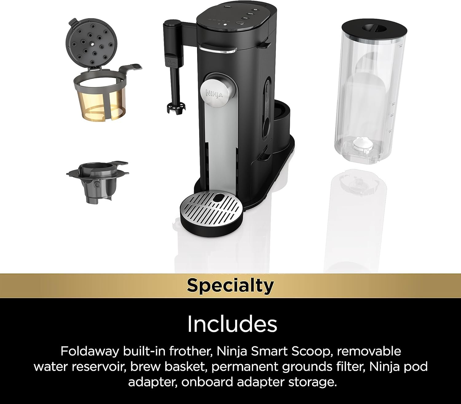 Ninja | Coffee Maker | Single Serve |Brew with Coffee Pods & Grounds| Compatible with K-Cup Coffee Pods | 4 Brew Styles, up to 24oz Cup Sizes & 56oz Removable Reservoir | Black | PB051 - Image 7