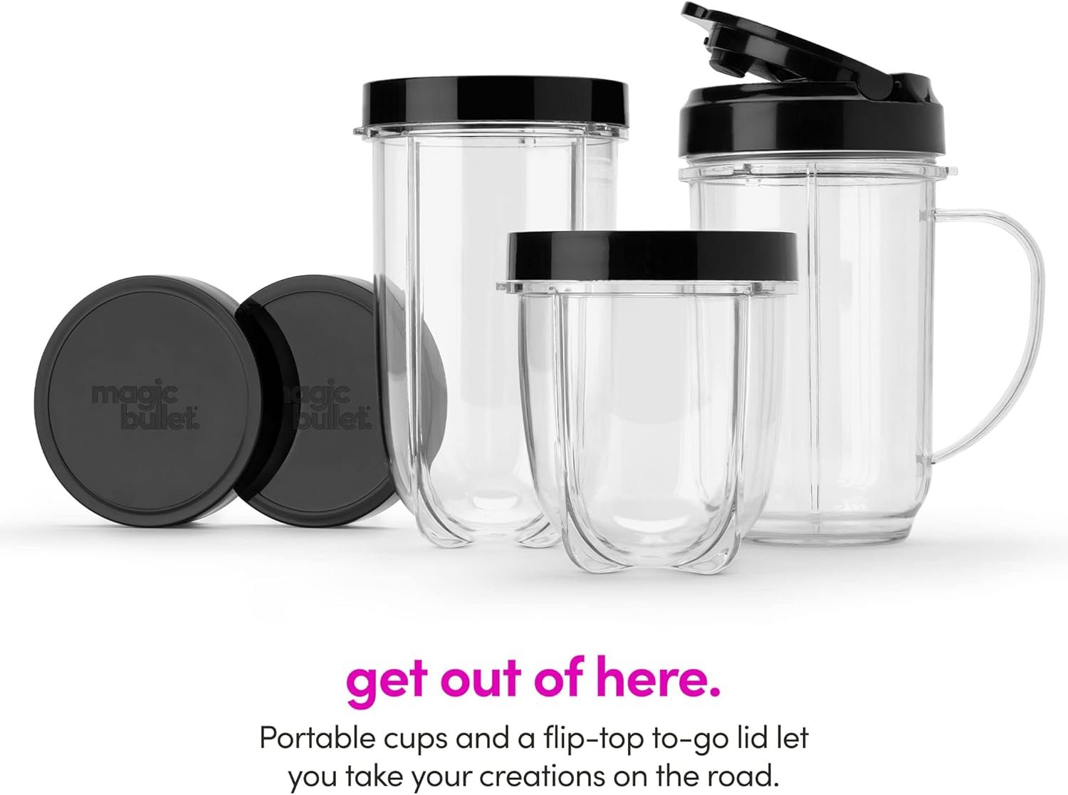 magic bullet Blender, Small, Black, 11 Piece Set - Image 4