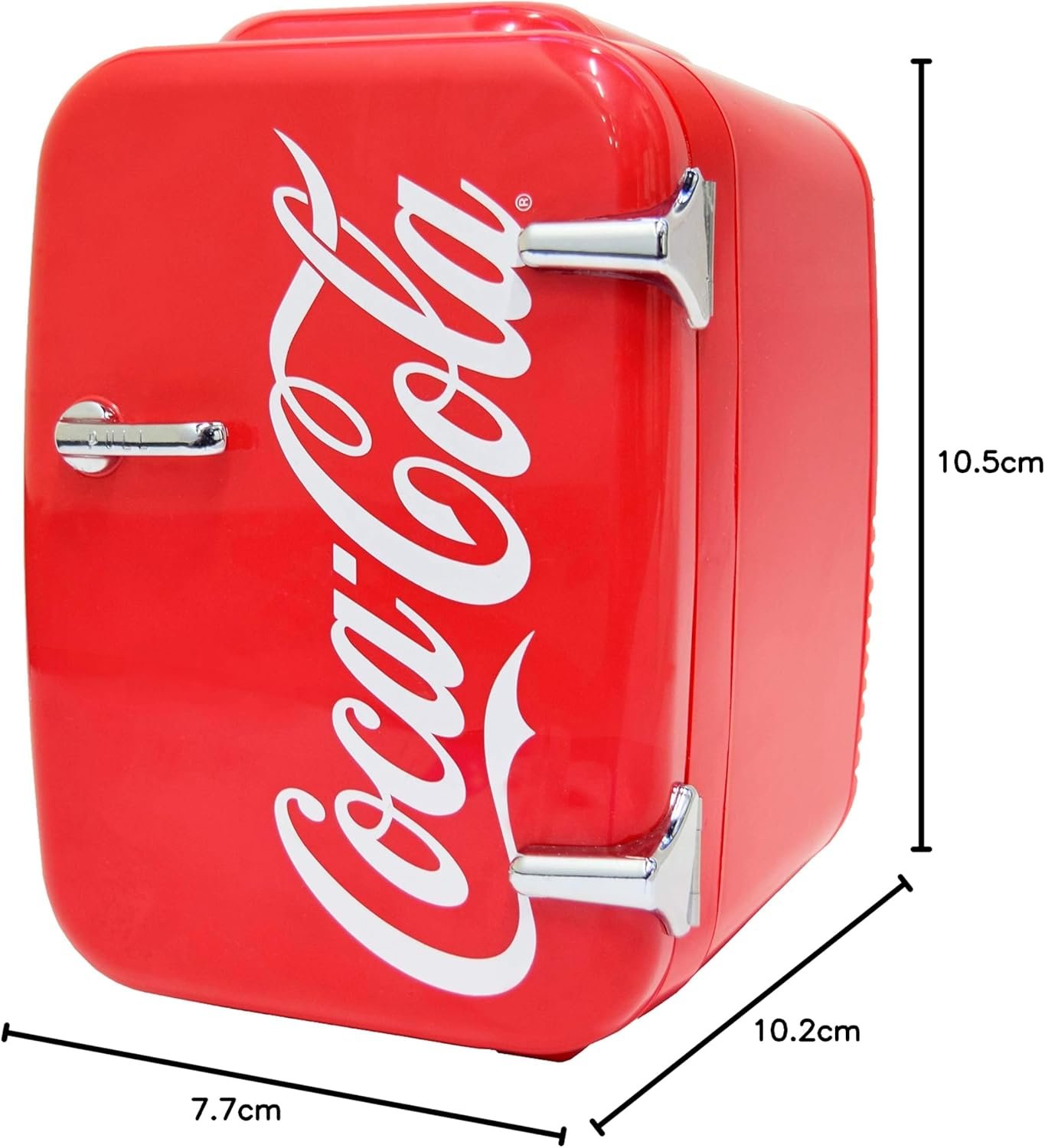 Cooluli Retro Coca-Cola Mini Fridge for Bedroom - Car, Office Desk & College Dorm Room - 4L/6 Can 12V Portable Cooler & Warmer for Food, Drinks & Skincare - AC/DC and Exclusive USB Option (Coke, Red) - Image 8